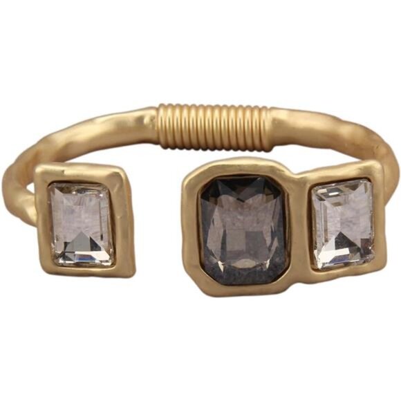 Adjustable Gold Cuff Bracelet – Chunky Open Bangle for Women - Picture 1 of 2